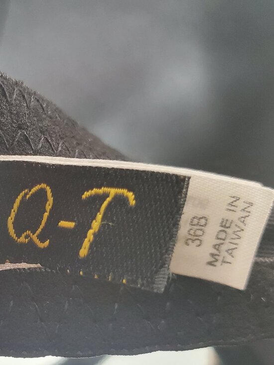 Q T Intimates Bra & Pant Set – Black with Gold Embroidery Lace Overlay NEW - Picture 8 of 9